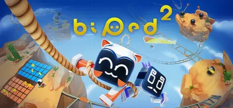 Arte oficial de Biped 2 usada na página do jogo no Steam.