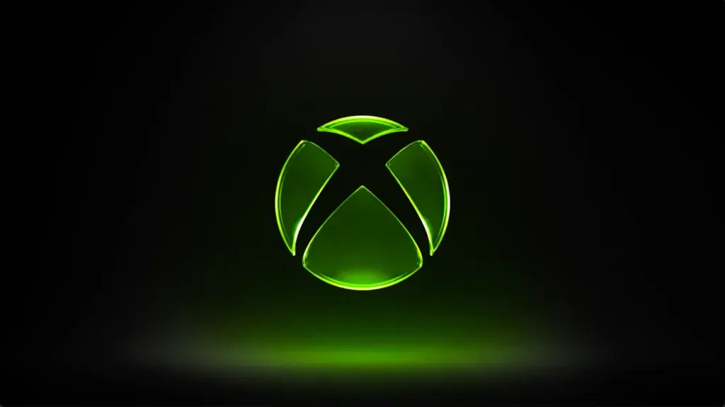 Logo oficial do Xbox em fundo escuro.