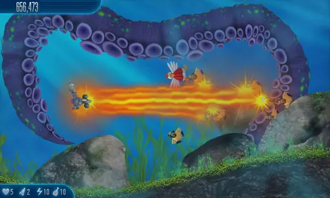 Captura de tela de Chicken Invaders 5: Cluck of the Dark Side (3 de 4)