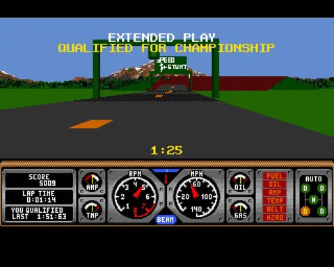 Captura de tela de Hard Drivin' (3 de 3)