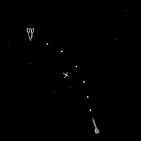 Captura de tela de Spacewar! (1 de 2)