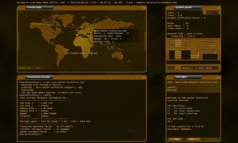 Captura de tela de Hacker Evolution (1 de 4)