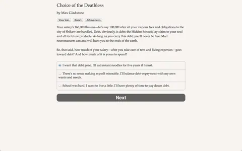Captura de tela de Choice of the Deathless (3 de 4)