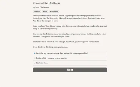 Captura de tela de Choice of the Deathless (1 de 4)