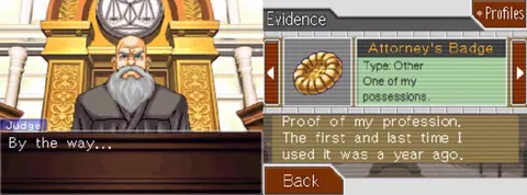 Captura de tela de Phoenix Wright: Ace Attorney - Trials and Tribulations (2 de 4)
