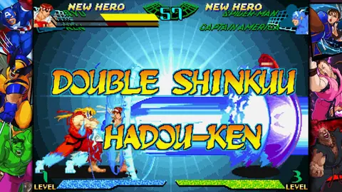 Captura de tela de Marvel vs. Capcom Fighting Collection: Arcade Classics (1 de 4)