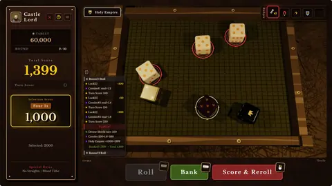 Captura de tela de Dice Tavern: Farkle Roguelike (1 de 4)