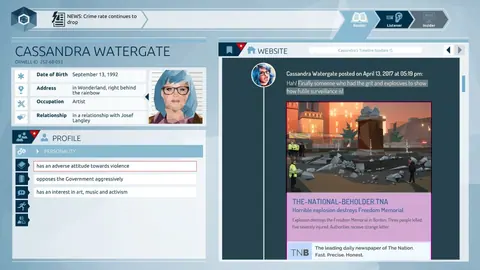 Captura de tela de Orwell: Keeping an Eye on You (3 de 4)