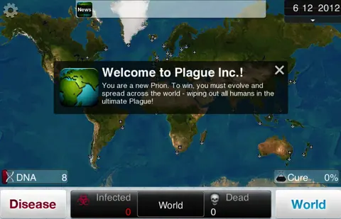 Captura de tela de Plague Inc. (1 de 4)