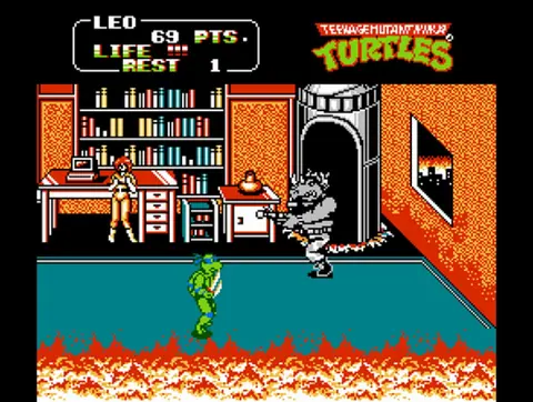 Captura de tela de Teenage Mutant Ninja Turtles II: The Arcade Game (2 de 3)