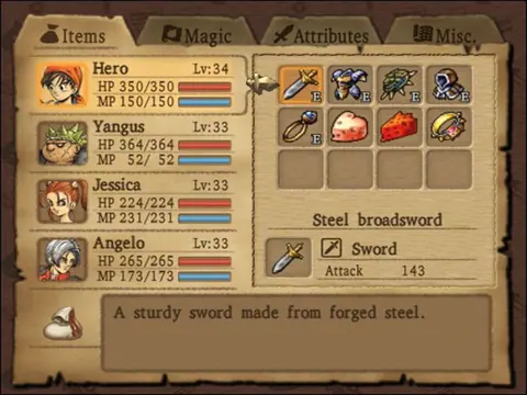 Captura de tela de Dragon Quest VIII: Journey of the Cursed King (4 de 4)
