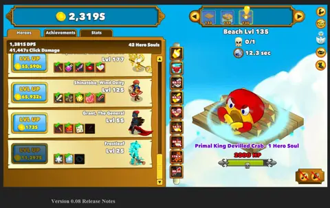 Captura de tela de Clicker Heroes (3 de 4)