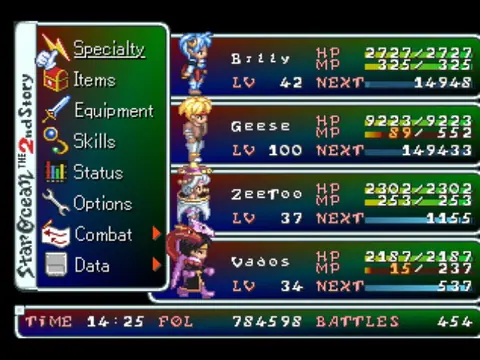 Captura de tela de Star Ocean: The Second Story (2 de 4)