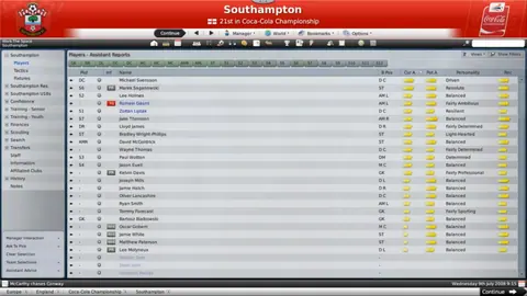 Captura de tela de Football Manager 2009 (2 de 3)