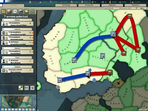 Captura de tela de Hearts of Iron II (1 de 3)