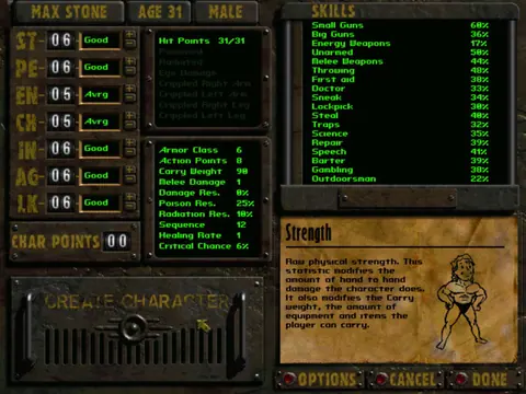 Captura de tela de Fallout: A Post Nuclear Role Playing Game (3 de 4)