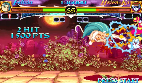 Captura de tela de Night Warriors: Darkstalkers' Revenge (2 de 4)