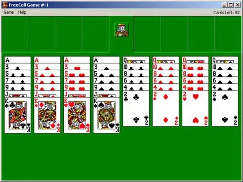 Captura de tela de Microsoft FreeCell (1 de 1)