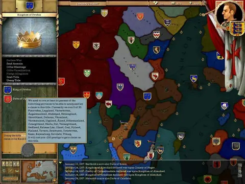 Captura de tela de Crusader Kings (3 de 4)