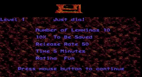 Captura de tela de Lemmings (2 de 4)